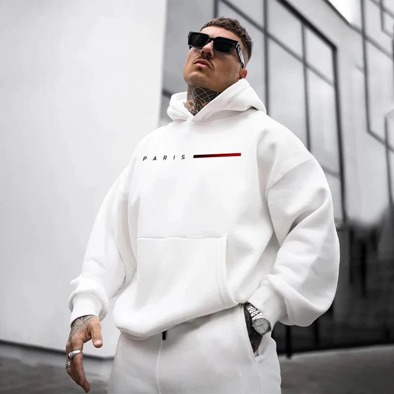 Noxwear - Paris Fashion Hoodies for Men All Season Daily Casual Sports Hooded Sweatshirts 2025 Male Home Outdoor Comfort Fashion Pullover