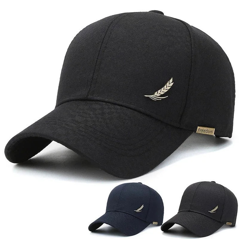 Noxwear-Men's breathable baseball cap, spring and summer fashionable baseball cap, wheat ear copper label outdoor casual baseball cap