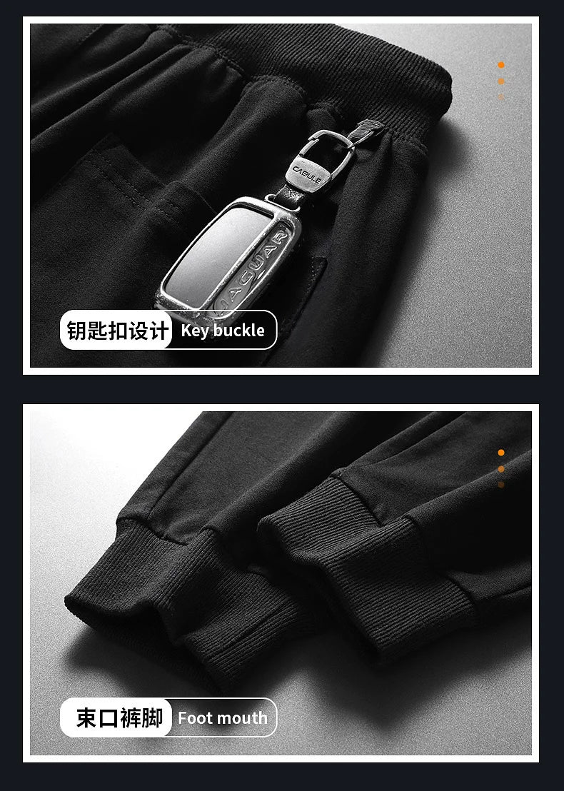 Noxwear - Autumn Pants Men Fitness Sportswear Tracksuit Elastic Waist Sweatpants Cotton Trousers Loose Gyms Jogger Track Pants Mens M- 8XL