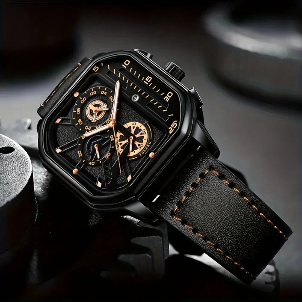 Noxwear - Luxury Big Dial Men Square Watch
