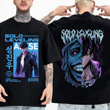 Noxwear - Men's Song Jinyu Cartoon Pattern T-shirt Harajuku Short Sleeved High-quality Cotton T-shirt Japanese Anime Solo Flat T-shirt