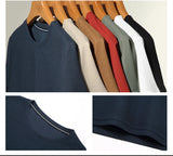 Noxwear - New Summer Waffle Round Neck Short Sleeved T-shirt for Men's Short Sleeved Top