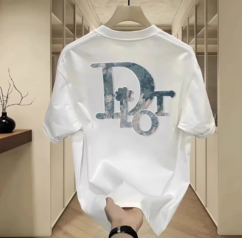 Noxwear - Trendy Brand Short-sleeved T-shirt Men's and Women's 2025 New Summer Round Neck Printed Cotton Half-sleeved T-shirt Casual Wear