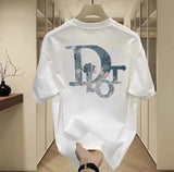 Noxwear - Trendy Brand Short-sleeved T-shirt Men's and Women's 2025 New Summer Round Neck Printed Cotton Half-sleeved T-shirt Casual Wear
