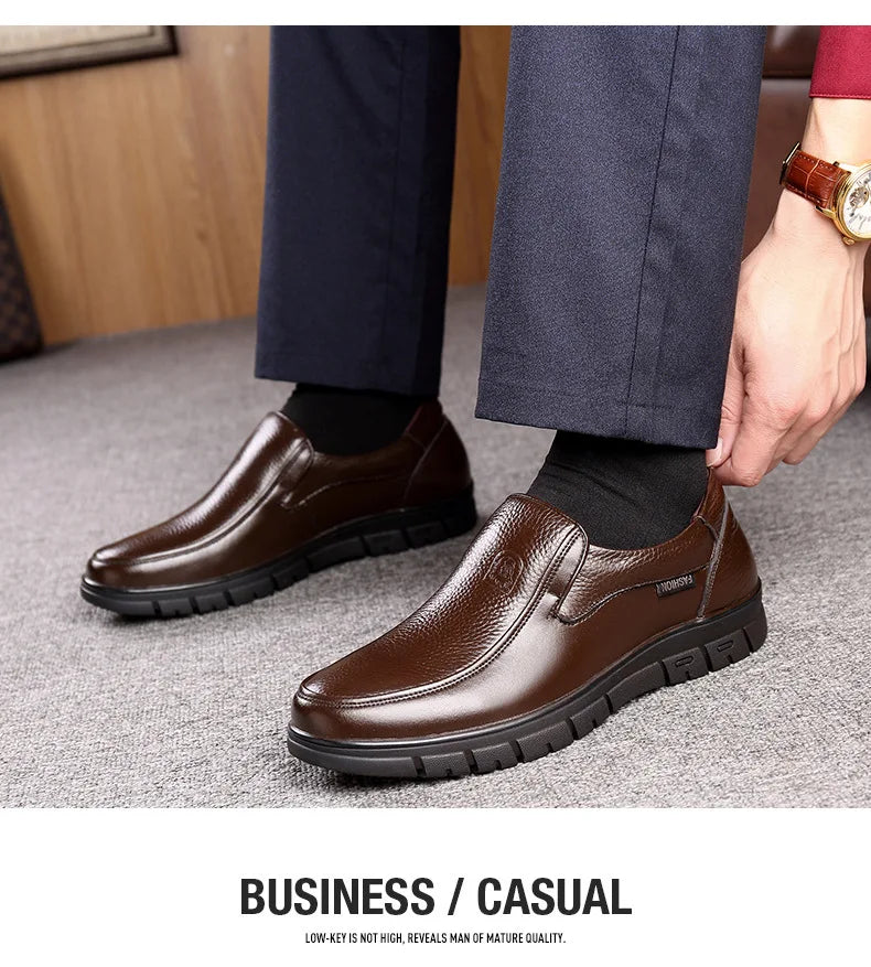 Noxwear - Summer New Men Leather Shoes soft soled
