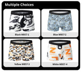 Noxwear - 4/10piece Men's European And American Size Printed Fashionable Underwear Comfortable Plus Size Boxer Shorts Casual Sports Shorts