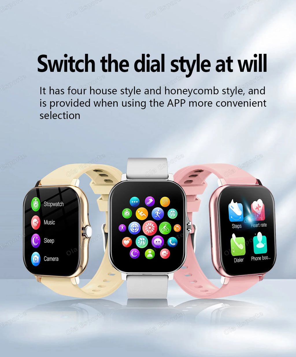 Noxwear - New Smart Watch 2.01 Inch HD Display Answer Make Call Message Preview Sport Modes smartwatch DIY Dial Weather Forecast Men Women