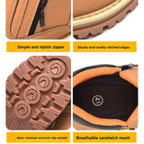 Noxwear - Steel toe cap boots waterproof non-slip work shoes for men women anti smash anti puncture leather construction site safety shoes