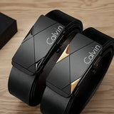 Noxwear - Stylish Men's PU Leather Belt - Fashion Belts for Daily Life, Leisure, Party, Festival, Work, and Business Automatic Buckle