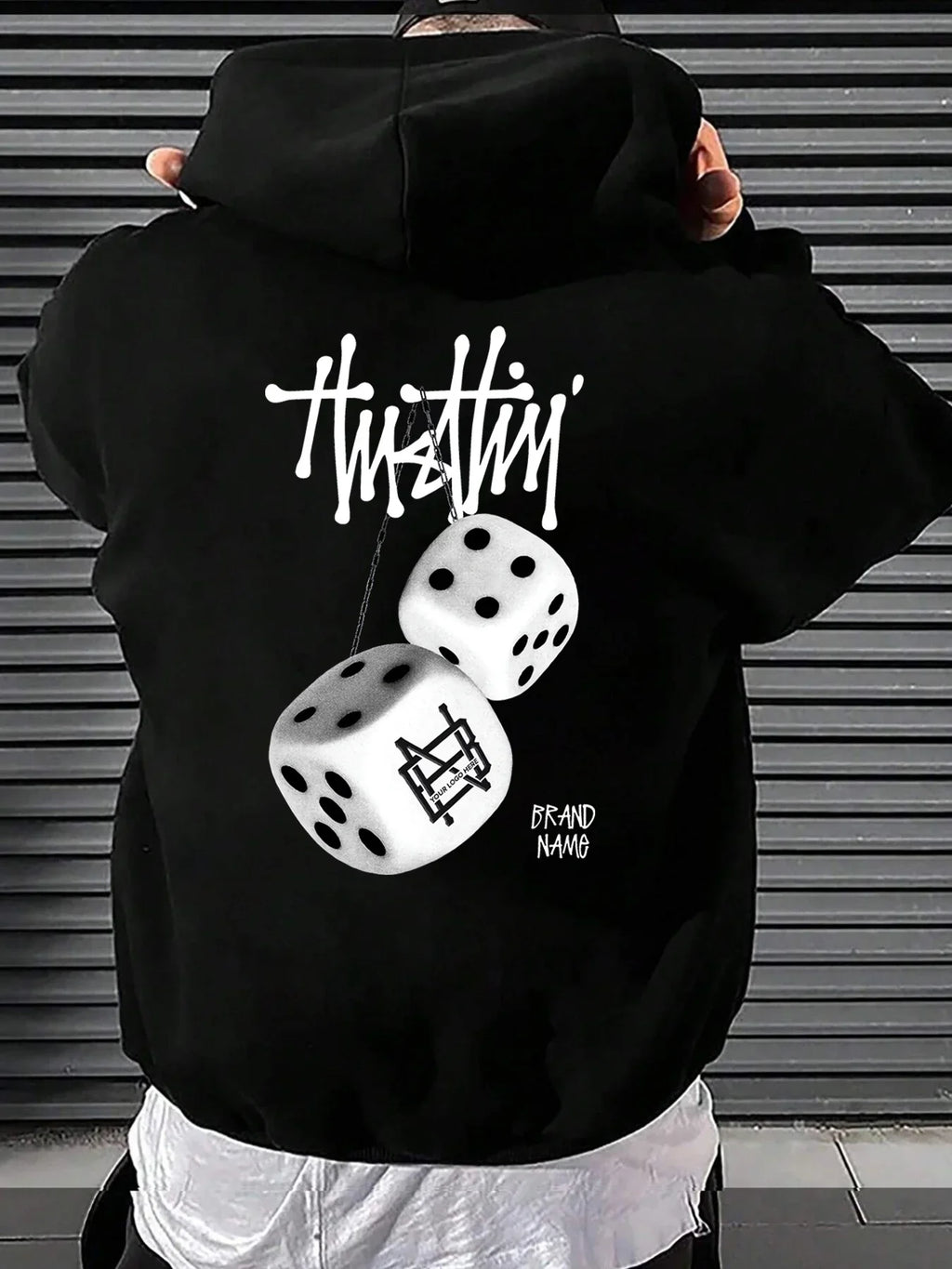 Noxwear - New autumn and winter men's hoodie sweatshirt geometric pattern printing adult street casual fashion loose long-sleeved top