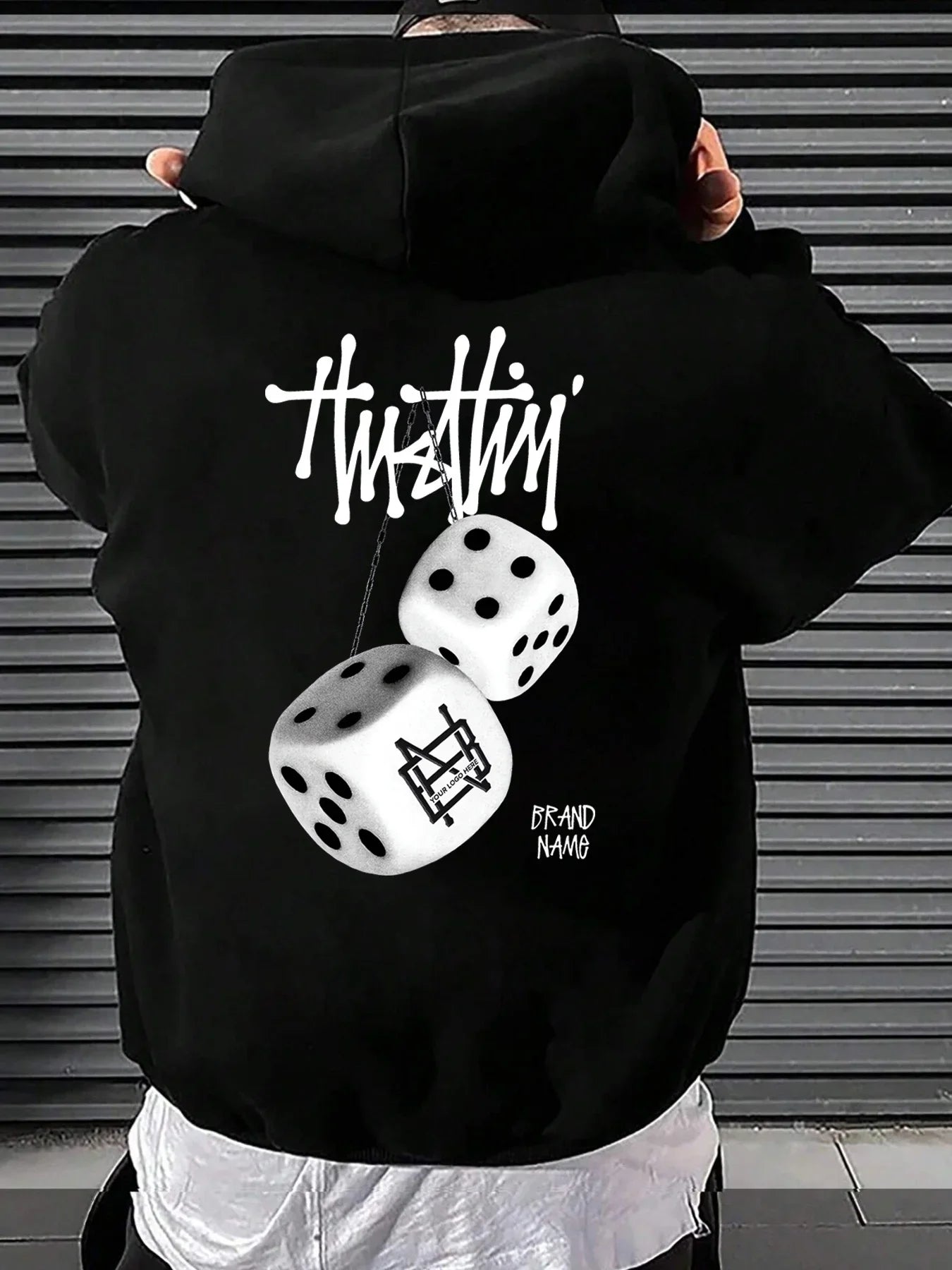 Noxwear - New autumn and winter men's hoodie sweatshirt geometric pattern printing adult street casual fashion loose long-sleeved top