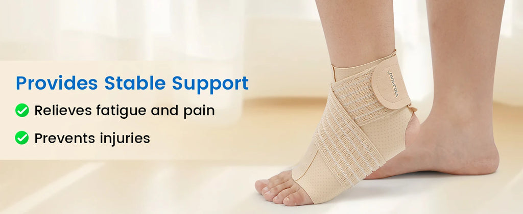 Noxwear - VELPEAU Ankle Compression Sleeve for Achilles Tendinitis and Plantar Fasciitis, Adjustable Ankle Support Universal for Both Feet