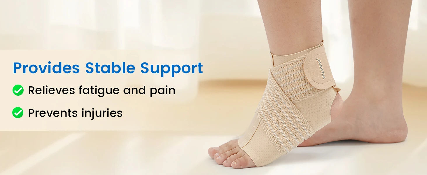 Noxwear - VELPEAU Ankle Compression Sleeve for Achilles Tendinitis and Plantar Fasciitis, Adjustable Ankle Support Universal for Both Feet