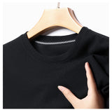 Noxwear - New Summer Waffle Round Neck Short Sleeved T-shirt for Men's Short Sleeved Top