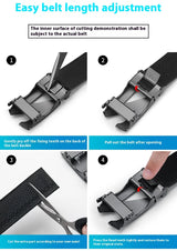 Noxwear - OYIFAN Men Belt Genuine Leather Belt for men Automatic belts Adjustable waistband Business belts 허리띠