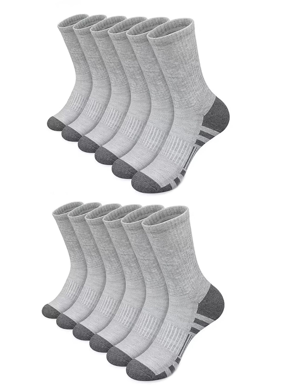 Noxwear - 12Pairs Men's Outdoor Gym Socks High Quality Comfortable Soft Ground-Gripping Football Large Size New Style