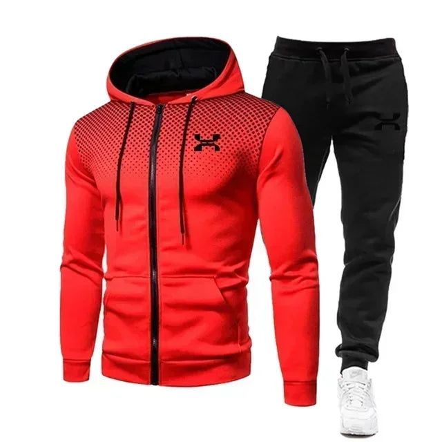 Noxwear-2025 Fashion Tracksuit For Men Hoodie Fitness Gym Clothing Men Running Set Sportswear Jogger Men'S Tracksuit Winter Suit Sports