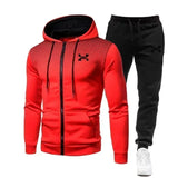Noxwear-2025 Fashion Tracksuit For Men Hoodie Fitness Gym Clothing Men Running Set Sportswear Jogger Men'S Tracksuit Winter Suit Sports