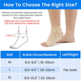 Noxwear - VELPEAU Ankle Compression Sleeve for Achilles Tendinitis and Plantar Fasciitis, Adjustable Ankle Support Universal for Both Feet