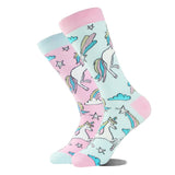 Noxwear - Cotton Happy Funny Socks Men Alien Planet Shark Crazy Design Sokken Unisex Novelty Dinosaur Crew Skateboard Calcetines Hombre