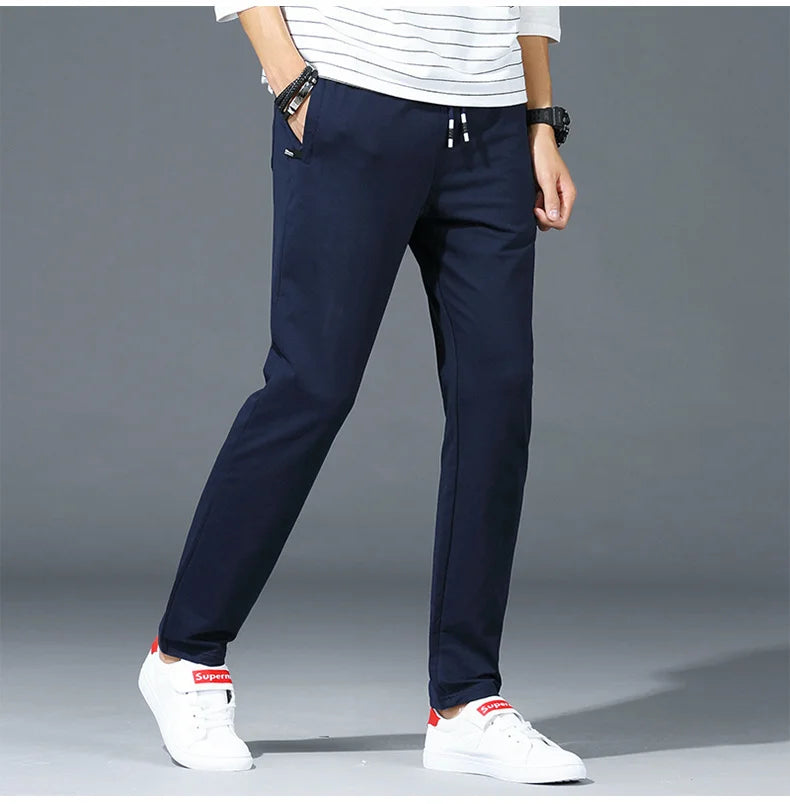 Noxwear - Autumn Pants Men Fitness Sportswear Tracksuit Elastic Waist Sweatpants Cotton Trousers Loose Gyms Jogger Track Pants Mens M- 8XL