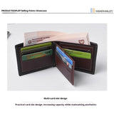 Noxwear - New Style Multi Card Slot Leather Wallet for Men Hand Woven Fashion Simple Ultra Thin Coin Purse