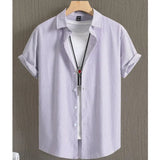 Noxwear - Hawaiian Shirts For Men 3d Stripe Print High-Quality Men'S Clothing Loose Oversized Shirts And Blooms Summer Casual Short Sleeve