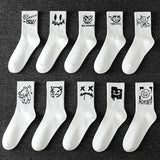 Noxwear - 10 pairs of men's sports socks, casual, breathable, and versatile. Ghost face graffiti personalized socks