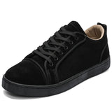 Noxwear - Autumn New Shoes for Men Suede Leather Casual Shoes Fashion Flat Skateboard Shoes Youth Cool Sneaker