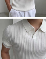 Noxwear - Summer Sports And Leisure Slim Fit T-Shirt Fashionable Men's Golf Polo Shirt Open Neck Breathable Quick Drying Short Sleeved Top
