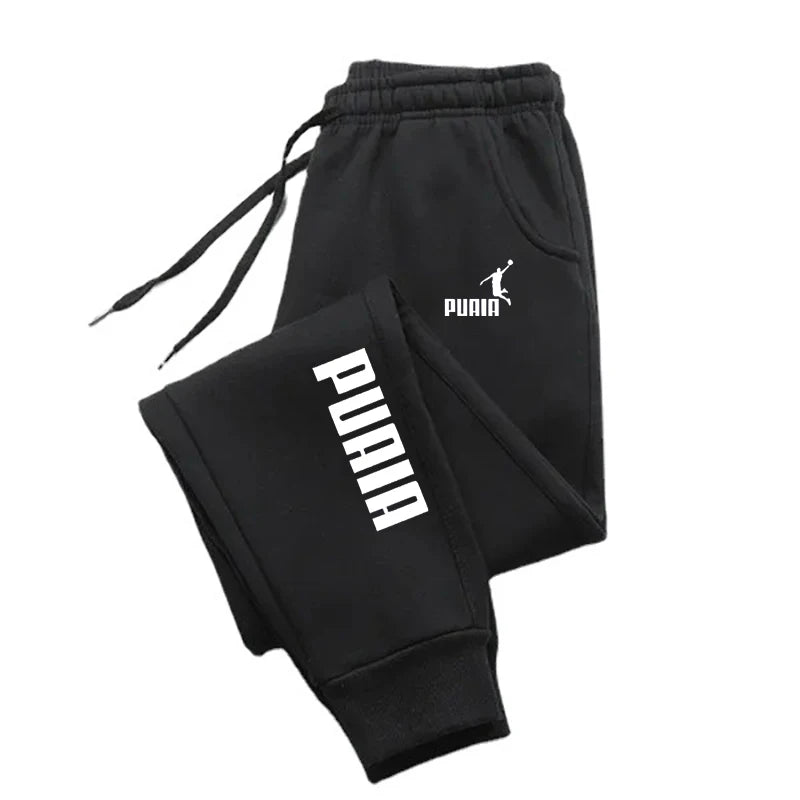 Noxwear - PUAIA Print Men's Pants Autumn/Winter New Sport Jogging Trousers Fitness Loose Fit Clothing Solid Color Outfit Streetwear Pants