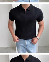 Noxwear - Summer Sports And Leisure Slim Fit T-Shirt Fashionable Men's Golf Polo Shirt Open Neck Breathable Quick Drying Short Sleeved Top
