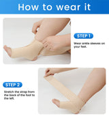 Noxwear - VELPEAU Ankle Compression Sleeve for Achilles Tendinitis and Plantar Fasciitis, Adjustable Ankle Support Universal for Both Feet