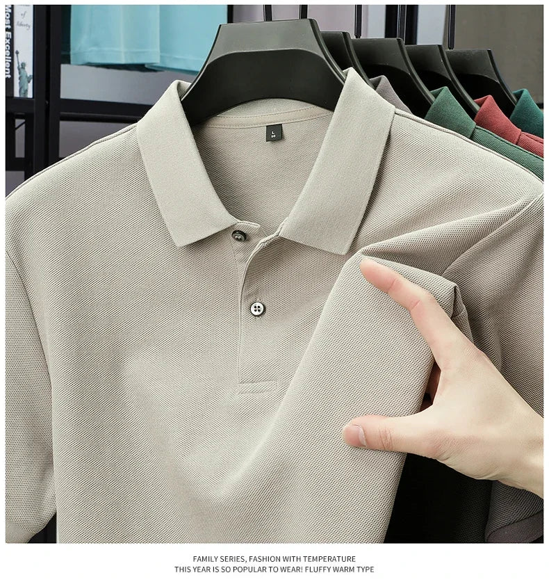 Noxwear - Men's 100% Cotton Polo Shirt - Summer Casual Breathable Tee,19 Colors,Ideal for Golf and Sports,Business Casual,Silk-Like Finish