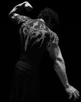Noxwear - GYM T-shirt Men's Dark Gothic Print Muscle Tee  High Elasticity And Quick Drying Exercise For Bodybuilding Training 2025 Summer