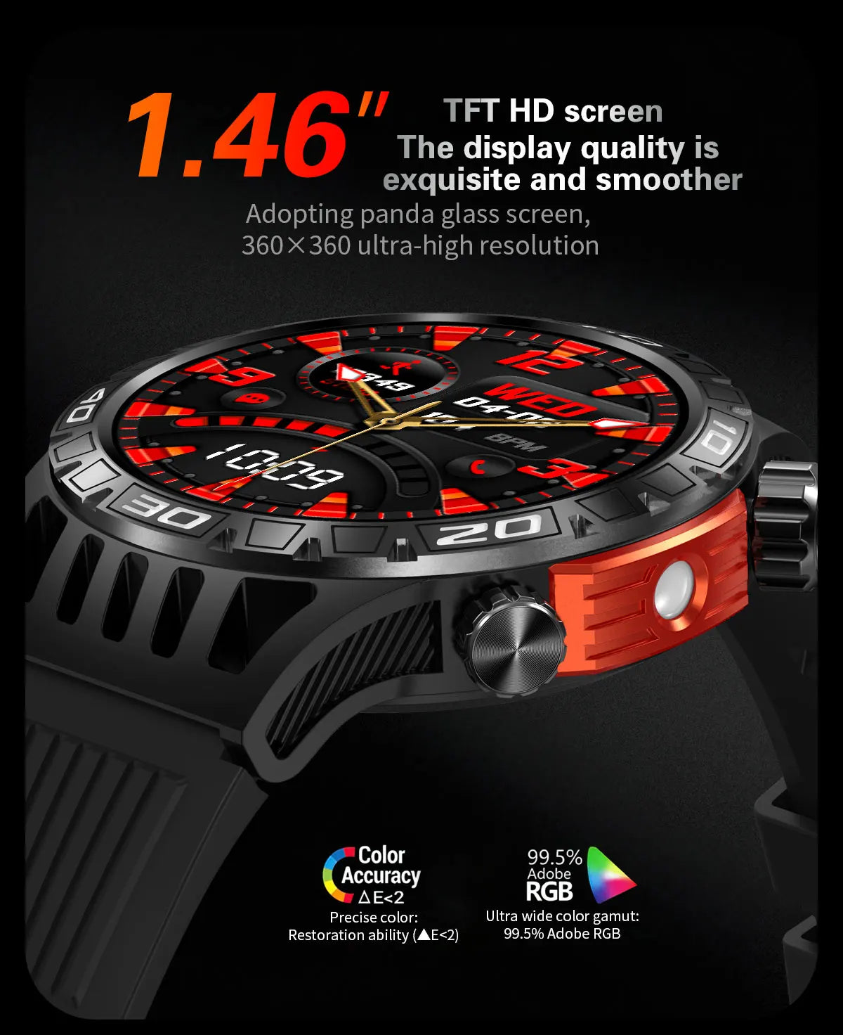 Noxwear - LIGE GPS Smart Watch Men LED Flashlight Compass Waterproof Bluetooth Call Health Watches Voice Assistant Military Smartwatch Men