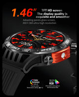 Noxwear - LIGE GPS Smart Watch Men LED Flashlight Compass Waterproof Bluetooth Call Health Watches Voice Assistant Military Smartwatch Men