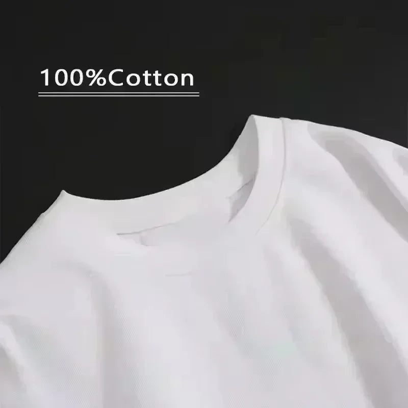 Noxwear - Men's Song Jinyu Cartoon Pattern T-shirt Harajuku Short Sleeved High-quality Cotton T-shirt Japanese Anime Solo Flat T-shirt