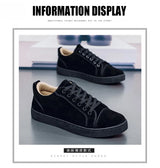 Noxwear - Autumn New Shoes for Men Suede Leather Casual Shoes Fashion Flat Skateboard Shoes Youth Cool Sneaker