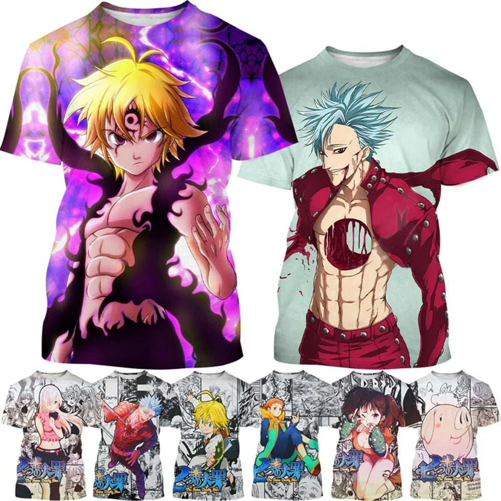 Noxwear - Summer Hot selling Anime Character Creative Design 3D Printing Cool and Personalized Fashion T-shirt