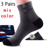 Noxwear - 10/5/3pairs Breathable Con Sports Stockings Men Bamboo Fiber Autumn and Winter Men Socks Sweat Absorption Deodorant.