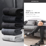 Noxwear - 5 Pairs Bamboo Fiber Men's Socks Classic Business Crew Socks Spring Autumn Casual Comfortable Breathable Compression Bamboo Sox