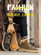 Noxwear - Winter New Man Shoes Classic Men Retro Ankle Boots Fashion Waterproof No-slip High-top Casual Shoe Work&Safty Boots Botas Hombre