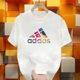 Noxwear - Summer and autumn simple and trendy machine-printed T-shirt loose and casual short-sleeved men's and women's sportswear top