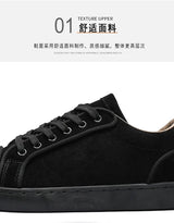 Noxwear - Autumn New Shoes for Men Suede Leather Casual Shoes Fashion Flat Skateboard Shoes Youth Cool Sneaker