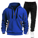 Noxwear-Sweatshirt set for autumn and winter outdoor sports and fitness trend hooded sweatshirt casual pants set