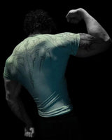 Noxwear - GYM T-shirt Men's Dark Gothic Print Muscle Tee  High Elasticity And Quick Drying Exercise For Bodybuilding Training 2025 Summer