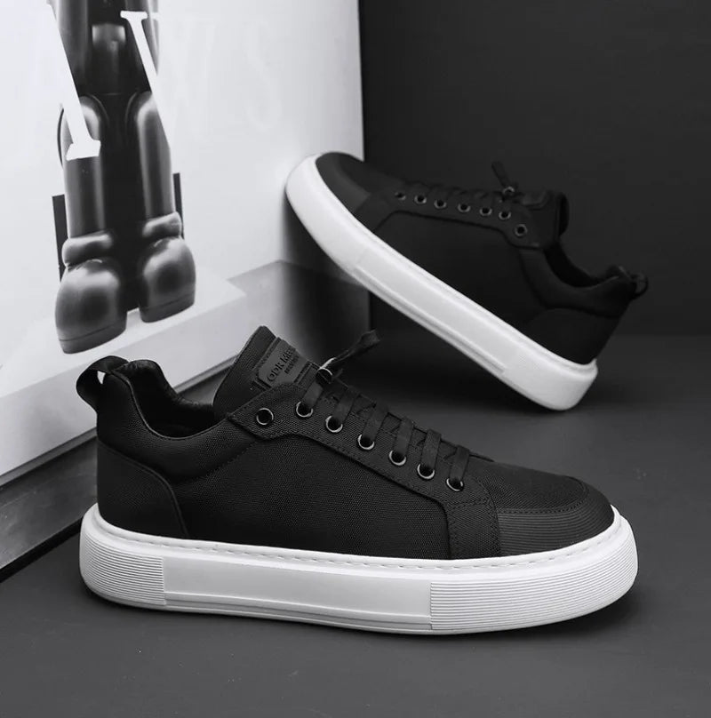Noxwear - Mens Canvas Shoes 2025 Summer New Comfortable Breathable Casual Board Shoes Platform Heightening Sneakers Men zapatillas hombre