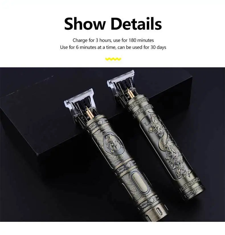 Noxwear - Retro T9 Original Haircutting Machine Set Jackets Trimmer Men's Electric Shaver Male Lence Pro Barber Shaver for Sensitive Areas