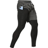 Noxwear - Men's Sport Pants 2 in1 Training Athletic Tracksuits Sportswear Workout Male Jogging Trousers Gym Fitness Running Pants Men
